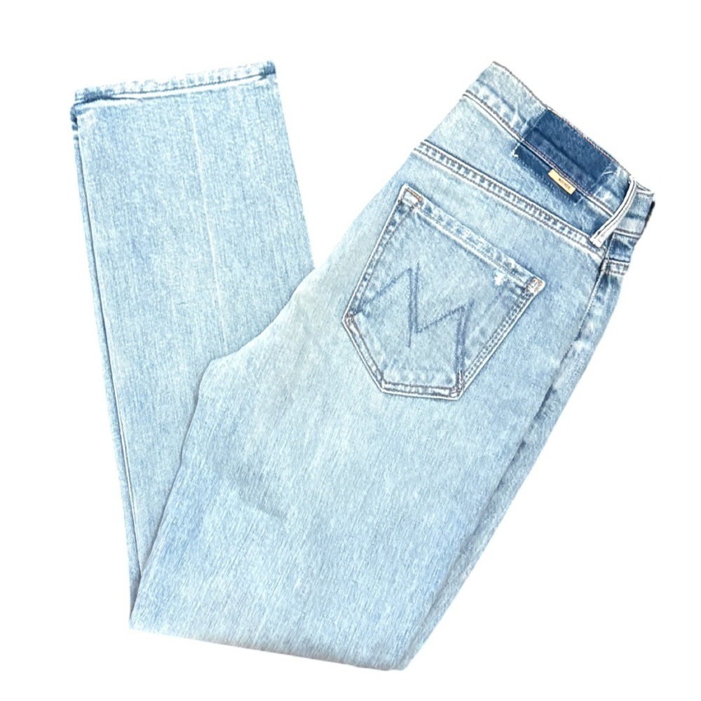 MOTHER The Dazzler Yoke Front Ankle Denim Jeans Wild Calling Blue Wash Size 27 - Picture 10 of 16